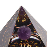5cm Orgonite Pyramid for Positive Energy Healing Crystal Pyramid Meditation Orgonite Pyramids Chakra Zodiac Energy Generator Virgo