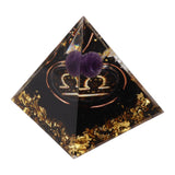 5cm Orgonite Pyramid for Positive Energy Healing Crystal Pyramid Meditation Orgonite Pyramids Chakra Zodiac Energy Generator Libra - Top-Down View