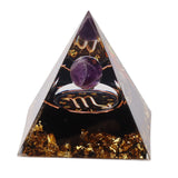 5cm Orgonite Pyramid for Positive Energy Healing Crystal Pyramid Meditation Orgonite Pyramids Chakra Zodiac Energy Generator Scorpio