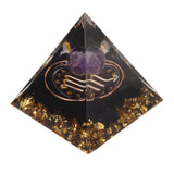 5cm Orgonite Pyramid for Positive Energy Healing Crystal Pyramid Meditation Orgonite Pyramids Chakra Zodiac Energy Generator Scorpio - Front View