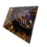 5cm Orgonite Pyramid for Positive Energy Healing Crystal Pyramid Meditation Orgonite Pyramids Chakra Zodiac Energy Generator Scorpio - Top-Down View