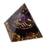 5cm Orgonite Pyramid for Positive Energy Healing Crystal Pyramid Meditation Orgonite Pyramids Chakra Zodiac Energy Generator Scorpio - 45-Degree Angle