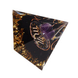 5cm Orgonite Pyramid for Positive Energy Healing Crystal Pyramid Meditation Orgonite Pyramids Chakra Zodiac Energy Generator Scorpio - Rear View
