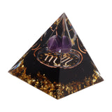 5cm Orgonite Pyramid for Positive Energy Healing Crystal Pyramid Meditation Orgonite Pyramids Chakra Zodiac Energy Generator Scorpio - Low Angle