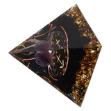 5cm Orgonite Pyramid for Positive Energy Healing Crystal Pyramid Meditation Orgonite Pyramids Chakra Zodiac Energy Generator Sagittarius - Side View