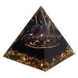 5cm Orgonite Pyramid for Positive Energy Healing Crystal Pyramid Meditation Orgonite Pyramids Chakra Zodiac Energy Generator Sagittarius - Top-Down View