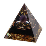 5cm Orgonite Pyramid for Positive Energy Healing Crystal Pyramid Meditation Orgonite Pyramids Chakra Zodiac Energy Generator Sagittarius - Rear View