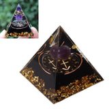 5cm Orgonite Pyramid for Positive Energy Healing Crystal Pyramid Meditation Orgonite Pyramids Chakra Zodiac Energy Generator Sagittarius - Extra Image