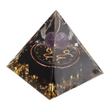 5cm Orgonite Pyramid for Positive Energy Healing Crystal Pyramid Meditation Orgonite Pyramids Chakra Zodiac Energy Generator Capricorn - Front View