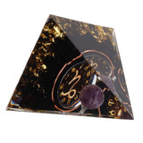 5cm Orgonite Pyramid for Positive Energy Healing Crystal Pyramid Meditation Orgonite Pyramids Chakra Zodiac Energy Generator Capricorn - Side View