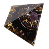 5cm Orgonite Pyramid for Positive Energy Healing Crystal Pyramid Meditation Orgonite Pyramids Chakra Zodiac Energy Generator Capricorn - Top-Down View