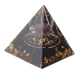 5cm Orgonite Pyramid for Positive Energy Healing Crystal Pyramid Meditation Orgonite Pyramids Chakra Zodiac Energy Generator Capricorn - Close-Up Angle