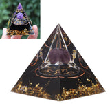 5cm Orgonite Pyramid for Positive Energy Healing Crystal Pyramid Meditation Orgonite Pyramids Chakra Zodiac Energy Generator Capricorn