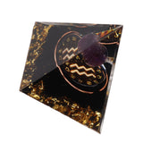5cm Orgonite Pyramid for Positive Energy Healing Crystal Pyramid Meditation Orgonite Pyramids Chakra Zodiac Energy Generator Aquarius - Front View