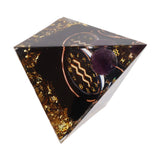 5cm Orgonite Pyramid for Positive Energy Healing Crystal Pyramid Meditation Orgonite Pyramids Chakra Zodiac Energy Generator Aquarius - Top-Down View