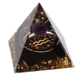 5cm Orgonite Pyramid for Positive Energy Healing Crystal Pyramid Meditation Orgonite Pyramids Chakra Zodiac Energy Generator Aquarius - 45-Degree Angle