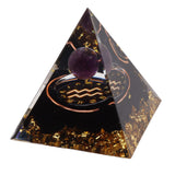 5cm Orgonite Pyramid for Positive Energy Healing Crystal Pyramid Meditation Orgonite Pyramids Chakra Zodiac Energy Generator Aquarius - Extra Image