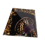 5cm Orgonite Pyramid for Positive Energy Healing Crystal Pyramid Meditation Orgonite Pyramids Chakra Zodiac Energy Generator Aquarius - Extra Image