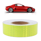 Pure Color Fluorescent Yellow Reflective Tape Warning Reflective Strip for Cars Motorcycles Bicycles - Extra Image