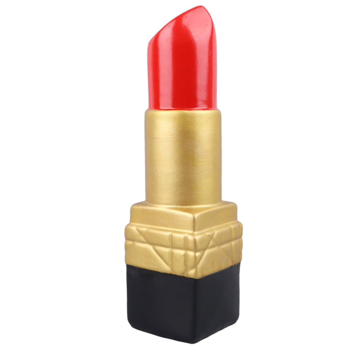 Creative Lipstick Shape Vase Beautiful Resin Exquisite Realistic Lipstick Shape Decorative Vase for Book Shop Coffee Shop Gold