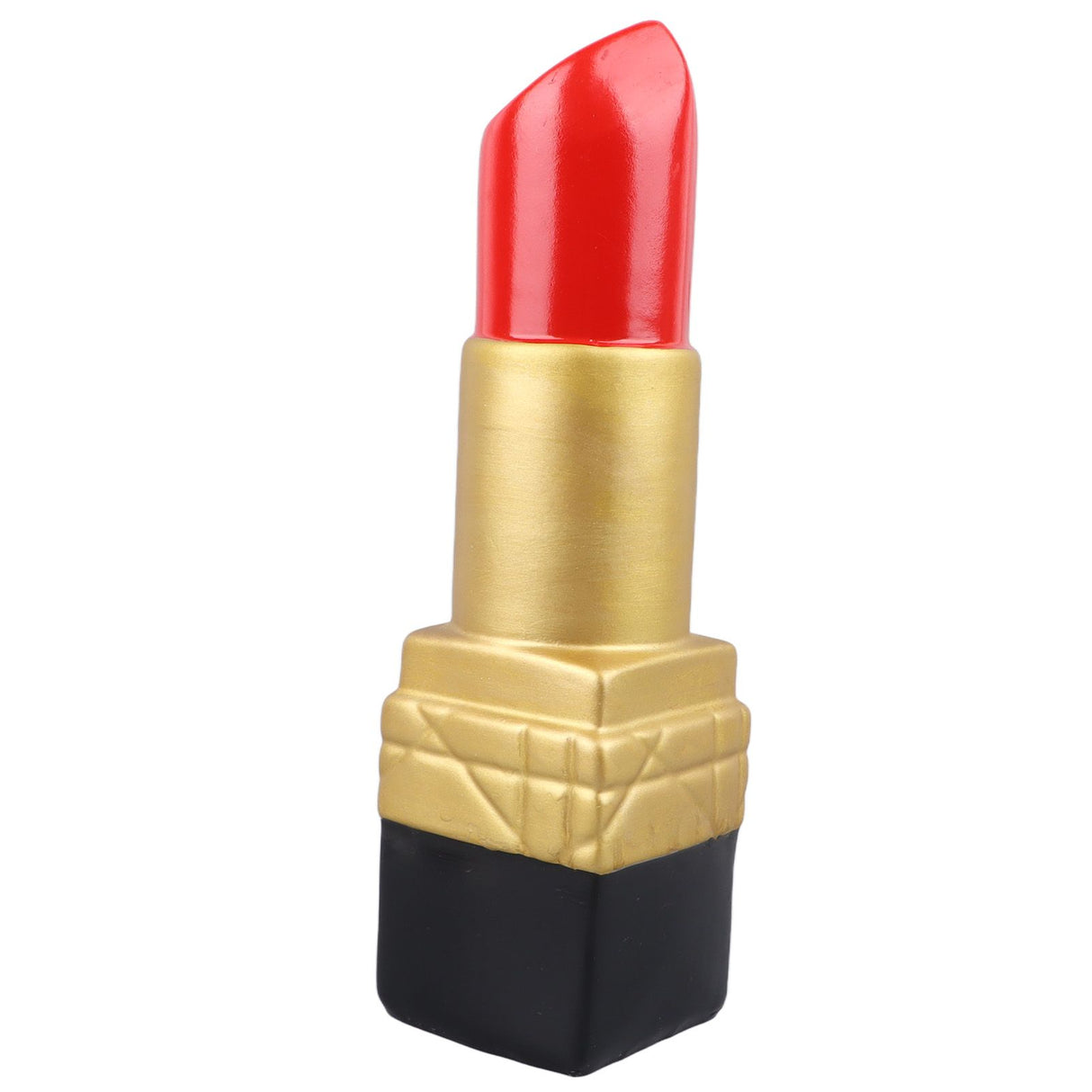 Creative Lipstick Shape Vase Beautiful Resin Exquisite Realistic Lipstick Shape Decorative Vase for Book Shop Coffee Shop Gold