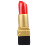 Creative Lipstick Shape Vase Beautiful Resin Exquisite Realistic Lipstick Shape Decorative Vase for Book Shop Coffee Shop Gold - Top-Down View