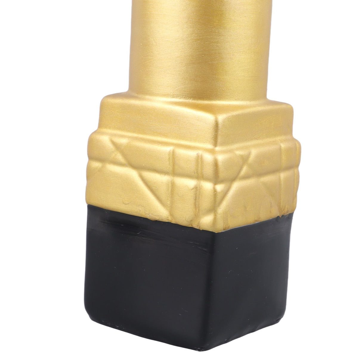 Creative Lipstick Shape Vase Beautiful Resin Exquisite Realistic Lipstick Shape Decorative Vase for Book Shop Coffee Shop Gold