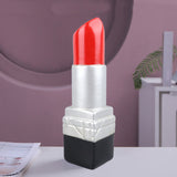 Creative Lipstick Shape Vase Beautiful Resin Exquisite Realistic Lipstick Shape Decorative Vase for Book Shop Coffee Shop Silver