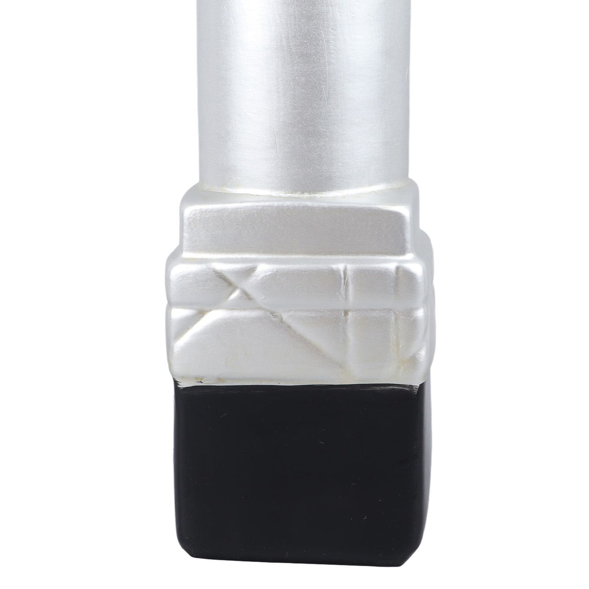 Creative Lipstick Shape Vase Beautiful Resin Exquisite Realistic Lipstick Shape Decorative Vase for Book Shop Coffee Shop Silver