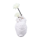 Creative Anatomical Heart Vases Resin Sculpture Heart Shaped Art Flower Vases Desktop Home Decoration for Living Room White - 45-Degree Angle