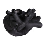 Creative Anatomical Heart Vases Resin Sculpture Heart Shaped Art Flower Vases Desktop Home Decoration for Living Room Black