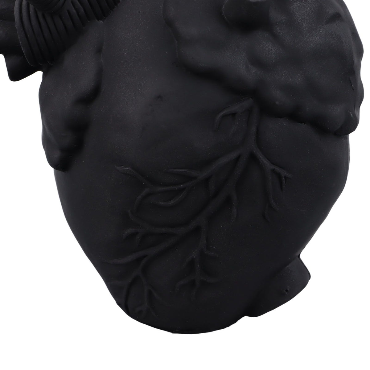 Creative Anatomical Heart Vases Resin Sculpture Heart Shaped Art Flower Vases Desktop Home Decoration for Living Room Black