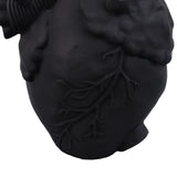 Creative Anatomical Heart Vases Resin Sculpture Heart Shaped Art Flower Vases Desktop Home Decoration for Living Room Black - Extra Image