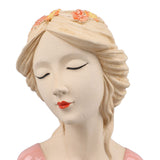 Modern Ceramic Face Vases Decorative Modern Style Shy Girl Flower Lady Head Vase for Unisex Plants Lover Pink - Extra Image