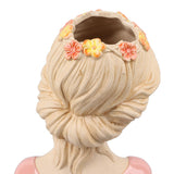 Modern Ceramic Face Vases Decorative Modern Style Shy Girl Flower Lady Head Vase for Unisex Plants Lover Pink - Extra Image