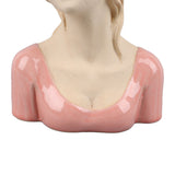 Modern Ceramic Face Vases Decorative Modern Style Shy Girl Flower Lady Head Vase for Unisex Plants Lover Pink - Extra Image
