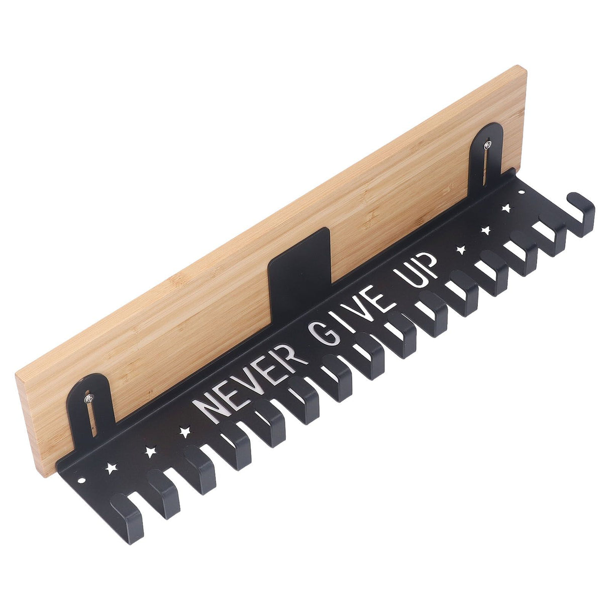 Metal Award Display Trophy Shelf Bamboo Trophy Shelf Metal Wall Mounted Medal Display Hanger