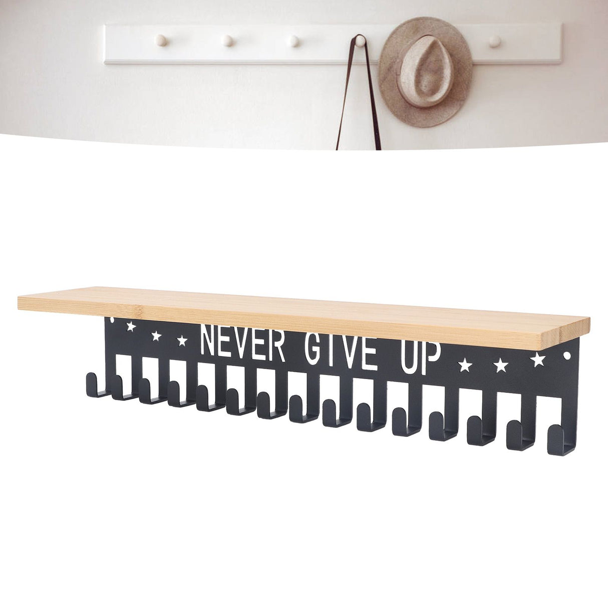 Metal Award Display Trophy Shelf Bamboo Trophy Shelf Metal Wall Mounted Medal Display Hanger