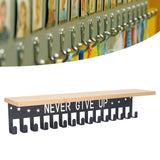 Metal Award Display Trophy Shelf Bamboo Trophy Shelf Metal Wall Mounted Medal Display Hanger