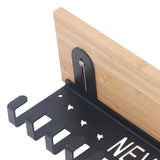Metal Award Display Trophy Shelf Bamboo Trophy Shelf Metal Wall Mounted Medal Display Hanger - Extra Image