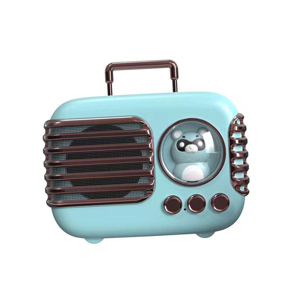 Cute Retro Bluetooth Speaker Mini Luggage Mini Speaker Creative Vintage Lovely Small Speaker Green
