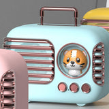 Cute Retro Bluetooth Speaker Mini Luggage Mini Speaker Creative Vintage Lovely Small Speaker Green - Low Angle