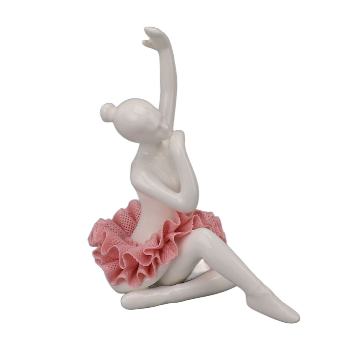 Dancing Ballerina Girl Figurine Ceramic Ballet Girl Figure Ballet Dancer Statue Sculpture Desk Bookshelf Decoration Pink