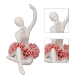 Dancing Ballerina Girl Figurine Ceramic Ballet Girl Figure Ballet Dancer Statue Sculpture Desk Bookshelf Decoration Pink - Extra Image