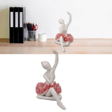 Dancing Ballerina Girl Figurine Ceramic Ballet Girl Figure Ballet Dancer Statue Sculpture Desk Bookshelf Decoration Pink