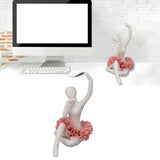 Dancing Ballerina Girl Figurine Ceramic Ballet Girl Figure Ballet Dancer Statue Sculpture Desk Bookshelf Decoration Pink