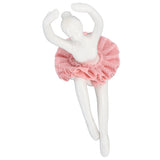 Ballet Dancer Statue Pink Ballerina Figure Ceramic Figure Decor for Table Shelf Bedroom Living Room - Top-Down View