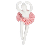 Ballet Dancer Statue Pink Ballerina Figure Ceramic Figure Decor for Table Shelf Bedroom Living Room - 45-Degree Angle