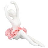 Ballet Dancer Statue Pink Ballerina Figure Ceramic Figure Decor for Table Shelf Bedroom Living Room - Extra Image