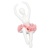 Ballet Dancer Statue Pink Ballerina Figure Ceramic Figure Decor for Table Shelf Bedroom Living Room - Extra Image